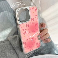 case for iphone X xsmax 11 12 13 14 15 16 Pro Max Plus Series Rose bow pattern transparent tpu phone