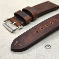 Classic crazy horse brown Genuine Leather quick release Watch strap / Leather Watch strap / Genuine 