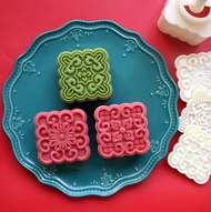 Khuôn trung thu vuông 3 mặt hoa Tử Đằng 200gr - 230gr