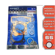 ASHUKA TOP SET WITH COPPER HEAD GASKET ( STD / 60MM / 62MM / 63MM /  63.5MM / 65MM ) RSX150 RS150 RS