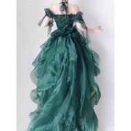 Christmas Green Wedding Dress lolita Dress lolita Dress op Dress lolita Heavy Industry Trailing Puff