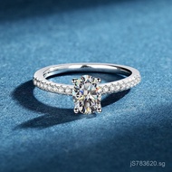 Oval Moissanite Sterling Silver s925Proposal Irregular Shape Female European and American Style Dove