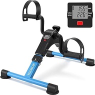 Under Desk Bike Pedal Exerciser Mini Bike for Leg/Arm Pedal Exerciser Foldable Peddler with LCD Display for Home/Office
