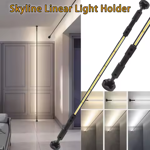 Modern Black White Linear Wall Lamp Skyline Wall Sconce Background LED Bar Strip 1/2/3/5/8/10M Livin
