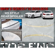 BMW 5 SERIES F10 2010-2016 M5 STYLE CAR SPOILER REAR TRUNK SPOILER LIP ABS SKIRT LIP BODYKIT