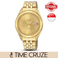 [Time Cruze] Seiko 5 SNKL28  Automatic 21 Jewels Gold Tone Stainless Steel Strap Gold Dial Men Watch SNKL28K SNKL28K1