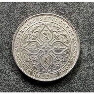 Straits Settlements 1 Dollar 1907/ Old Coins/ Syiling Lama/ Silver Coin/ Syiling Perak/ King Edward 