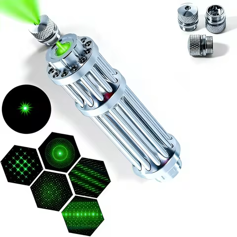 Green Laser Pointer 5 pcs Cap Teaching Tool Pet Automatic Cat Toys Laser Focus Adjustable Lazer Pen 
