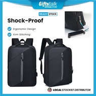 15.6" Casual PU Laptop Backpack With USB Port Travel Backpack Bagpack For Men Beg Bagpack Bag Bag Fo