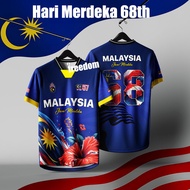2025 68th Independence Day T shirt full sublimation quick dry Jersey Oversized Streetwear 68th Baju 