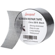 SecopadWindowScreenRepairTape,2inX30FT(360IN)ScreenRepairKitforWindowsorDoors,StrongAdhesiveFibergla
