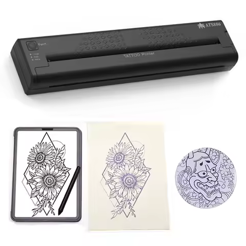 ATS886 Professional Portable Tattoo Transfer Printer Machine Kit Wireless Network Thermal Stencil Li