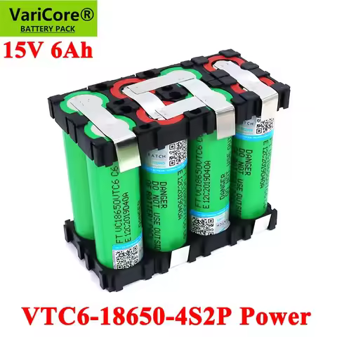 VariCore 18650 VTC6 4S1P 14.4/14.8v 3000mAh 4S2P 6000mAh 20 amps 15V 16.8V for Screwdriver batteries
