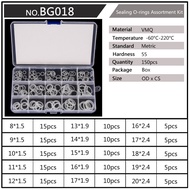 1.5mm 1.9mm 2.4mm 3.1mm Độ dày Trắng Silicone vmq tròn mềm O Vòng Đệm Bộ ORING Bộ bền niêm phong o-B