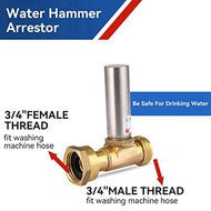 (OEFY) S-241 Stainless Steel Water Hammer Eliminator for Washing Machines, 3/4 Inch Rotary Joint, 2P