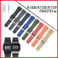 【Watch Strap】 For F91W W800H SGW400 F84 F105 108 A158 159 168 AE1200 1300 18mm Silicone Watch Strap 