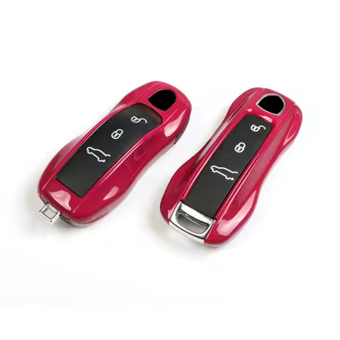 Car Key Case Ruby Star Fob Protect Trim for Porsche 718 911 Panamera Cayenne Macan Boxster Cayman Ke