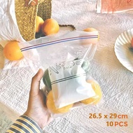 Large Food Ziplock Bags 26.5x29cm Contents 10 PCS – Ideal for Refrigerator Storage – ZW-58