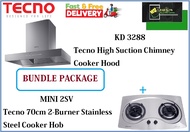 TECNO HOOD AND HOB BUNDLE PACKAGE FOR ( KD 3288 &amp; MINI 2SV ) / FREE EXPRESS DELIVERY