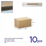 (KB) 10 PCS CARDBOARD BOX 20X15X10 CM
