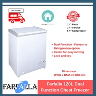 Farfalla Dual Function Chest Freezer (120L), FCF-121W