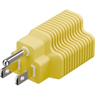 [4-in-1] 15 Amp Household AC Plug to 20 Amp T Blade Adapter,5-15P to 5-20R,5-15P to 6-15R,5-15P to 6