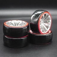 UVTHPQ 4Pcs RC 1:10 Drift Car ABS Wheel Rim Tyre Tires, for HSP, 94123/94122/94103/D4/D3 rc car whee