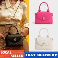 HA3 2022 NEW ARRIVAL Singapore CNK quilted single top Circle handle bag Turn-lock closure chain cros