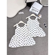 (X21) Váy đầm bé gái Váy 2 dây chấm bi cho bé mặc đi chơi đi biển