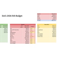 Budget Planner | Finance Planner Sheet | Monthly Budget Sheet