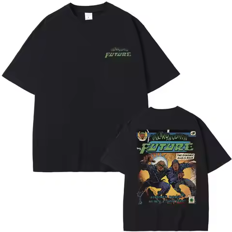 Rapper Metro Boomin Future Double Sided Print T-shirt Men Hip Hop Oversized Tshirt Summer Tees Men's