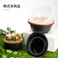 Plastic round Succulent Flower Pot Short Fat Pot Large Succulent Pot Korean Style Succulent Pot New Factory Direct Sales