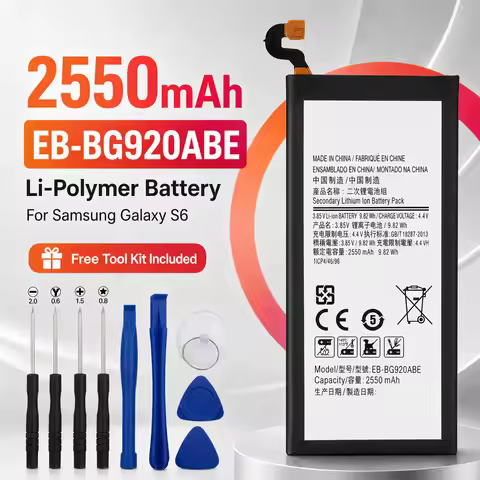 EB-BG920ABE EB-BG920ABA 2550mAh High Capacity Battery for Samsung Galaxy S6 G9200 G920F G920V G920A 