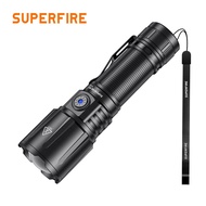 SUPERFIRE R1-G 36W High Power LED Flashlights Zoom Type-c Rechargeable 26650 Portable Torch for Cami