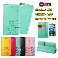 Case Flip Lock For Realme 12/5G 12X 12Plus 12Pro + C67 4G Note 50 C65 C51 C53 New Model Phone Card H