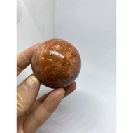 D2287 Natural Crystal Raw Ore/Sunstone Ball Rich Orange Color Diameter Approximately: 49.7mm Weight 