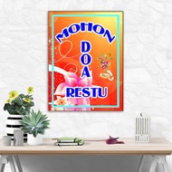Hiasan Dekorasi Poster Dinding Banner Spanduk Pajangan Pernikahan Mohon Doa Restu Happy Wedding Part