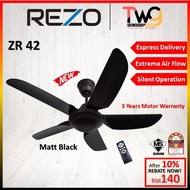 REZO 42" / 56" Heavy Duty AC Motor ZR42 / AX42 / AX56 Ceiling Fan With Remote Control (3 Years Motor