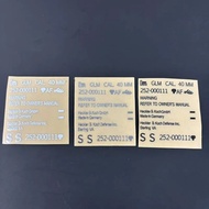 【Factory-direct】 M320/AG36 Metal Sticker White Black DIY Decoration MK18 New Weill G36 Jinming M4 Ge