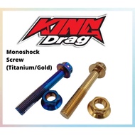 Monoshock Screw Y15ZR/RS150/LC135/Y15 Monoshock Screw With Nut Titanium Gold