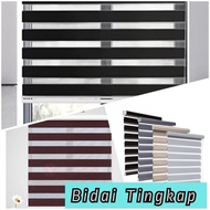 Harga borong bidai tingkap / zebra blinds / blind curtain window tirai dapur 1 2 3 panel roller blin