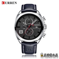 CURREN 8324 Original Fashion Leather Strap Quartz Date Clock Men CasualWatch