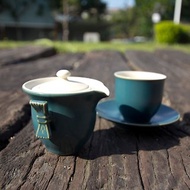 【VIVA】能量陶瓷系列●念香茶具組－鈞藍瓷