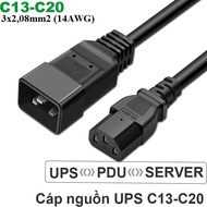 [BEST SELLING] American Standard UPS/APC Power Cable C13 to C20 – Copper Core 3x2.08mm2 | All Sizes 