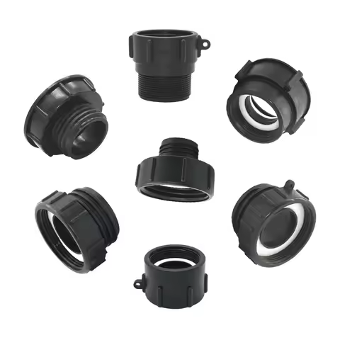 IBC Tank Adapter S60 To 1.5 2" 63/75/80/100mm Thread Connector Garden Ton Barrel Connect Faucet 1000
