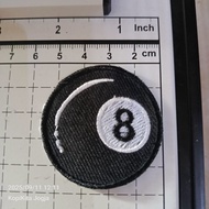 8 billyard ball embroidery patch emblem