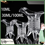 SUKIKII Chinese Emperor Cup, Retro Ancient Crystal Glass Cup,  Tripod Base Chinese Wine Whiskey Shot