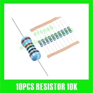10X RESISTOR 10K 10KOHM 1/4W 1% METAL FILM