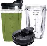 18OZ Replacement Cups Compatible with Ninja Nutri BN401, SS101, BN400, BN800, BN801 Blender, with Up