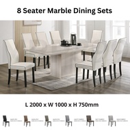 [MRP899] Marble Set 8 Seaters 6 Seater 200cm Dinning Table Natural Marble MEJA MAKAN BATU MAMAR 大理石桌